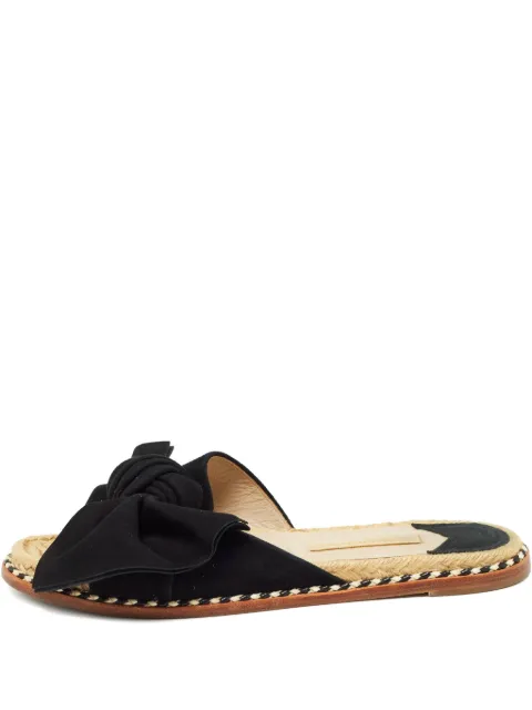 Paloma Barceló 2024 bow suede sandals Black 965691