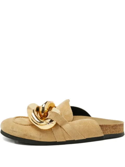JW Anderson 2024 Chain Link Suede Sandals Neutrals 673484
