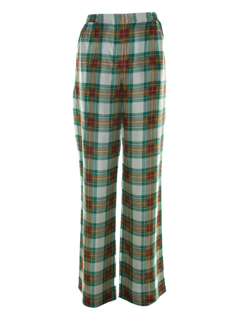 Alberta Ferretti plaid-pattern trousers Green 211774