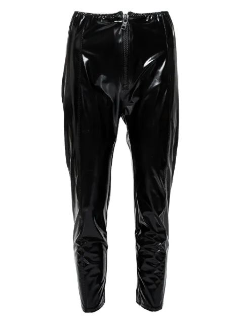 Lisa Marie Fernandez pre-owned faux-leather trousers Black 434116