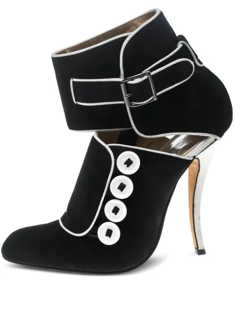 Manolo Blahnik pre-owned 115mm Rapacina suede ankle boots Black 150374