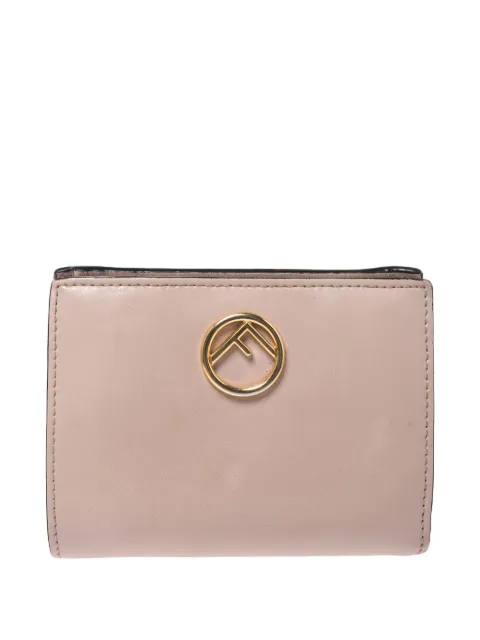 Fendi Pre-Owned F Is Fendi leather metal logo wallet Pink 275945