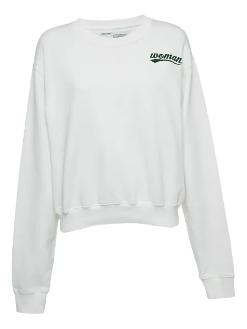 Off-White Pre-Owned floral-motif sweatshirt White 917708