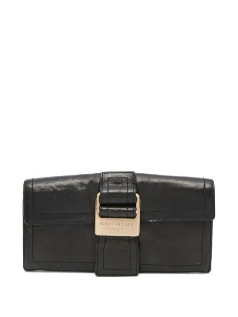 Givenchy Pre-Owned leather buckle wallet Green 788737