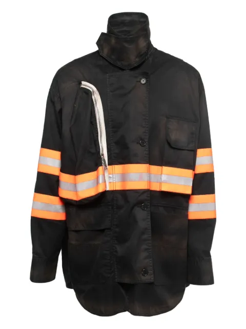 Calvin Klein pre-owned reflective-stripe cotton jacket Black 852214