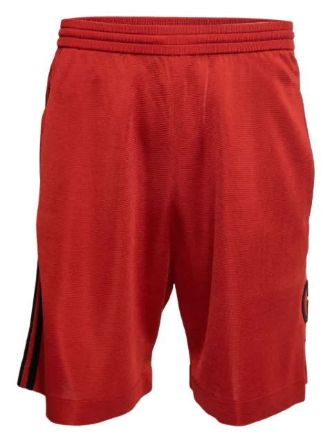 Gucci Pre-Owned x Adidas interlocking G-logo shorts Red 733599