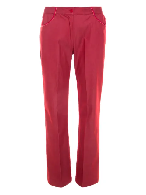 Missoni Pre-Owned contrast-stitching trousers Red 207799