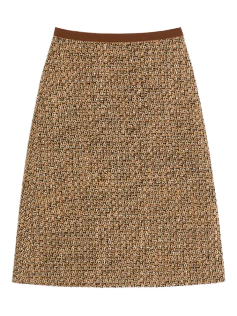 Valentino Garavani herringbone knit pencil skirt Neutrals BRACJ890M