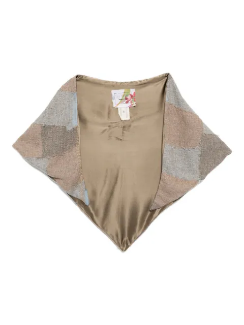 By Walid cashmere patchwork star shawl Neutrals 290966W