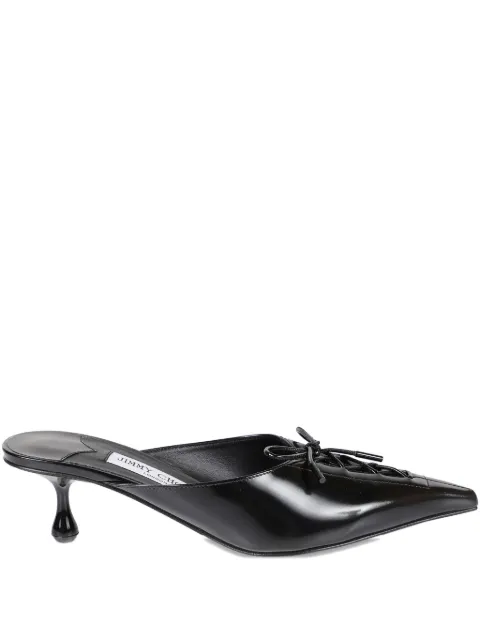 Jimmy Choo 50mm Scarlett lace-up pointed-toe mules Black SCARLETTMULE50FSO