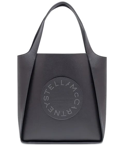 Stella McCartney logo-plaque tote bag Black 7B0031WP0563