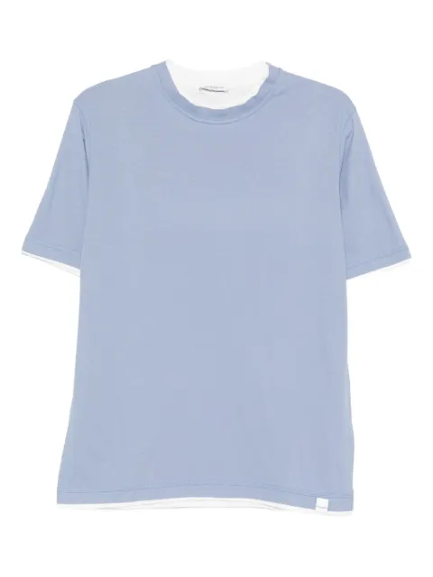 Paolo Pecora double-layered cotton T-shirt Blue F0324169