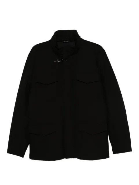 Fay toggle-fastening flap-pocket jacket Black NAM1951057JXRF
