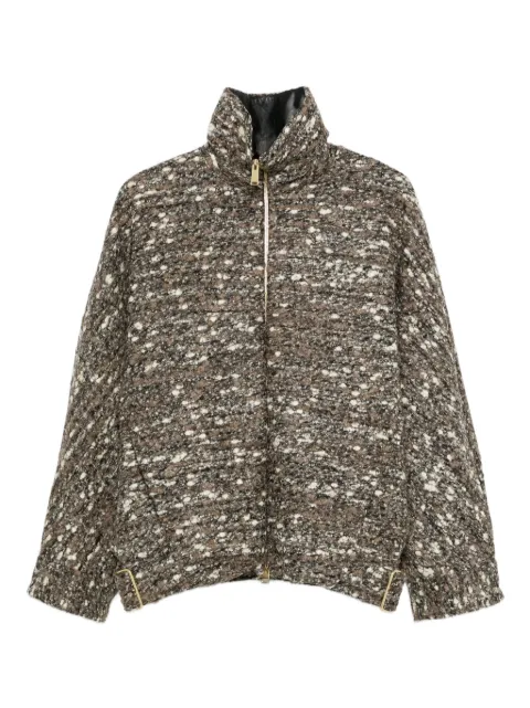 DARKPARK zip-up bomber jacket Brown WJA16FAW478085