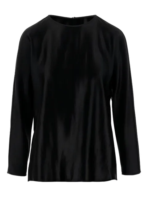 Giorgio Armani silk long-sleeve blouse Black GW001580TE15808