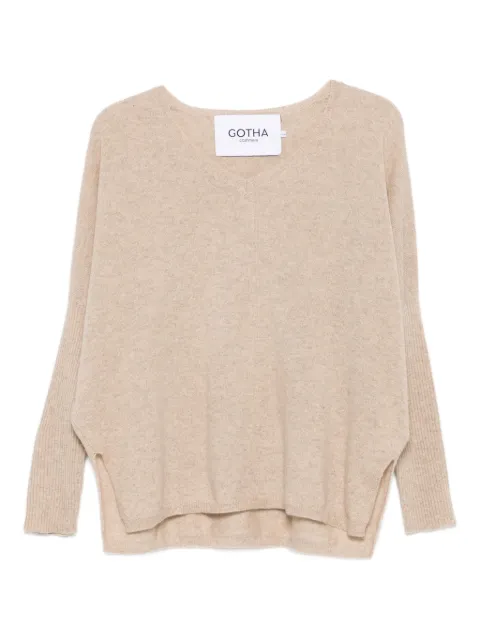 Gotha V-neck long-sleeve sweater Neutrals 4704001CSNDSTN