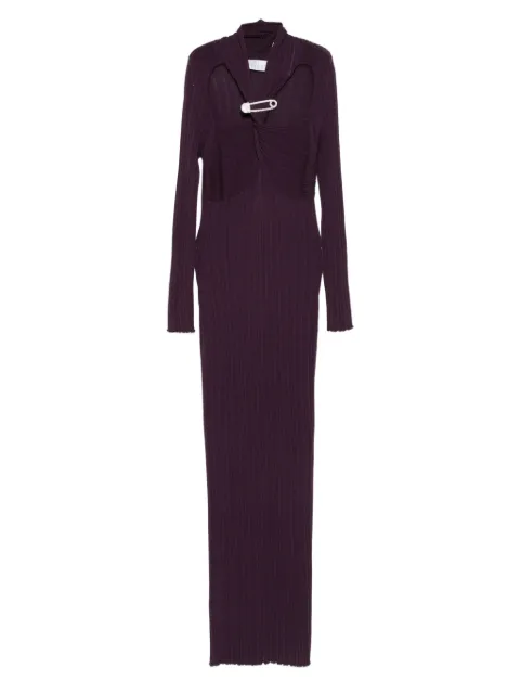 Giuseppe Di Morabito safety-pin detail maxi dress Purple 05FWKND3660535720