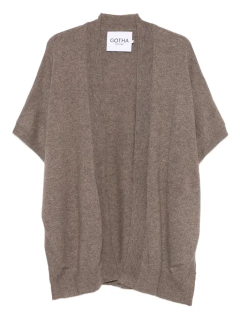 Gotha short-sleeved open-front cardigan Brown 4702509CVSN