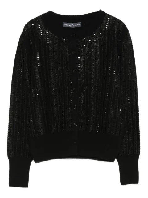 Ermanno Scervino sequin-embellished ribbed cardigan Black D475N305CTEJY