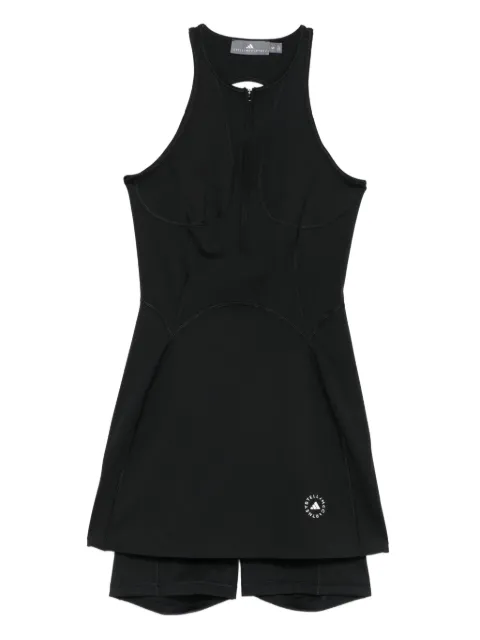 adidas by Stella McCartney zip-front panelled dress Black JW4568