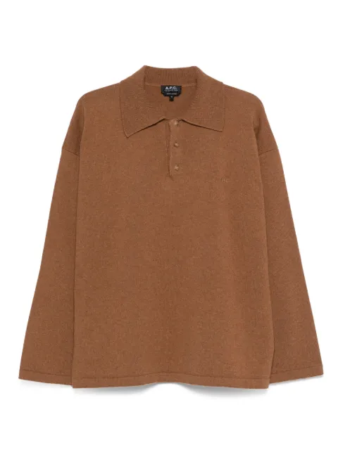 A.P.C. wool polo shirt Brown WOASBH23454