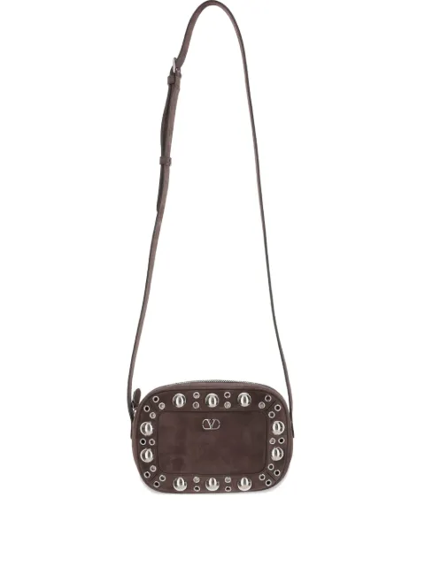 Valentino Garavani Nellcôte suede shoulder bag Brown WB0R74JET