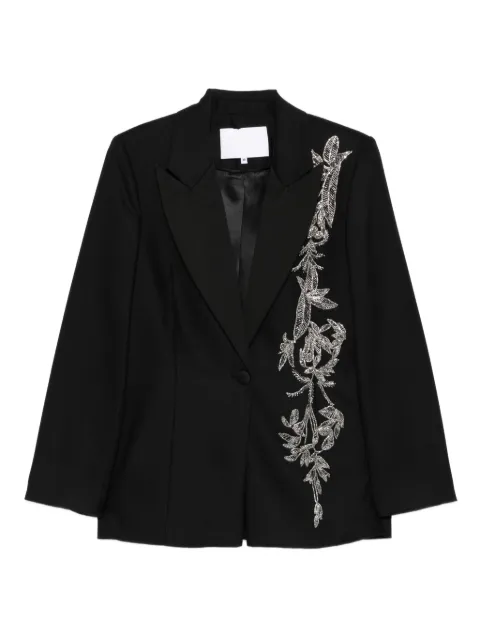 Costarellos Lesia embellished single-breasted blazer Black PF2567