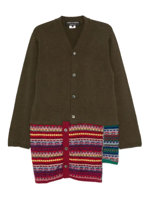 Comme des Garçons Homme Plus patterned-patchwork cardigan Green PPN0031