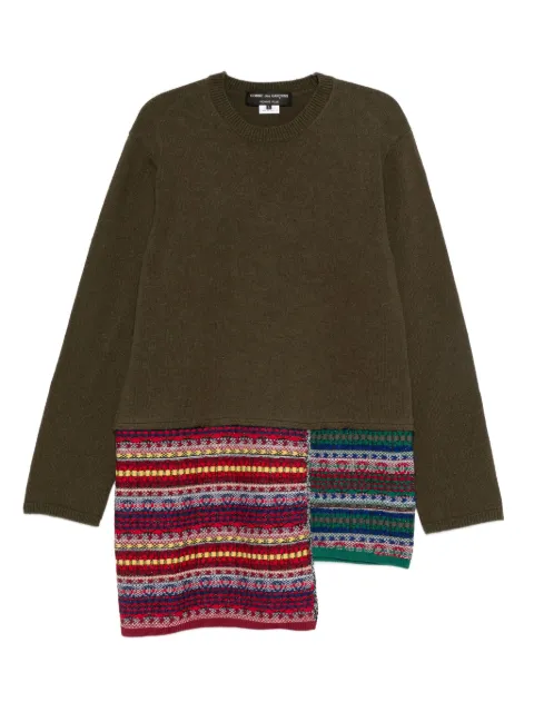 Comme des Garçons Homme Plus patchwork-panelled sweater Green PPN0041