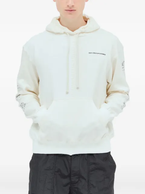 Space Available Circular Artisan hooded print sweatshirt Neutrals SACDAH001OWH