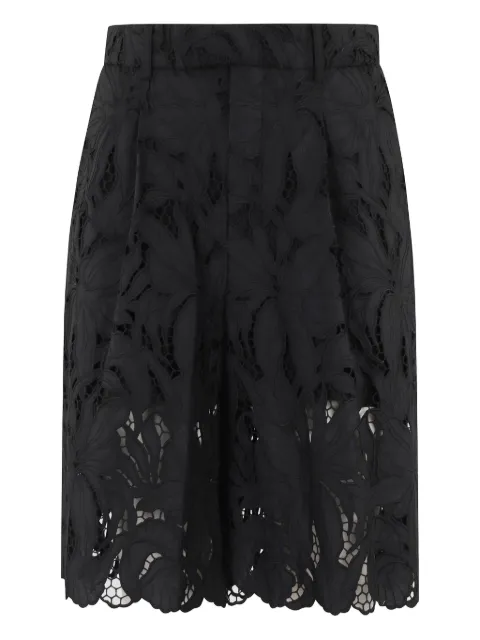 Isabelle Blanche lace-detailing shorts Black IS25SSP101T020