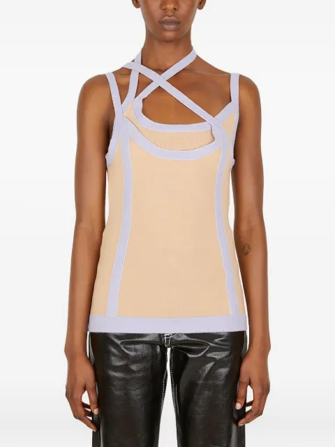 Ninamounah asymmetric panelled top Neutrals K02BEIGELAVENDER