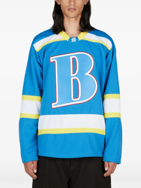 Better Gift Shop Hockey logo-patch colourblock T-shirt Blue B01250S002