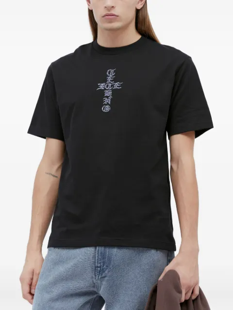 ICE & TECHNO cross logo-print T-shirt Black IT23AWTEE03
