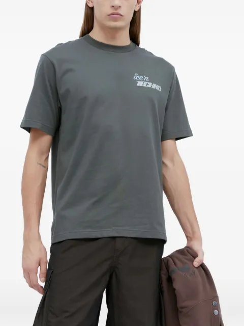 ICE & TECHNO logo-print crew-neck T-shirt Grey IT23AWTEE01
