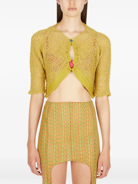 LOUISE LYNGH BJERREGAARD button open knit knitwear Yellow 0150LLB