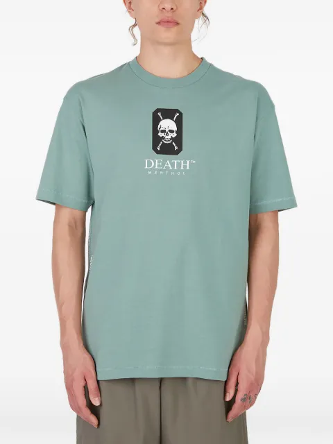 Death Cigarettes skull-graphic T-shirt Green DC003