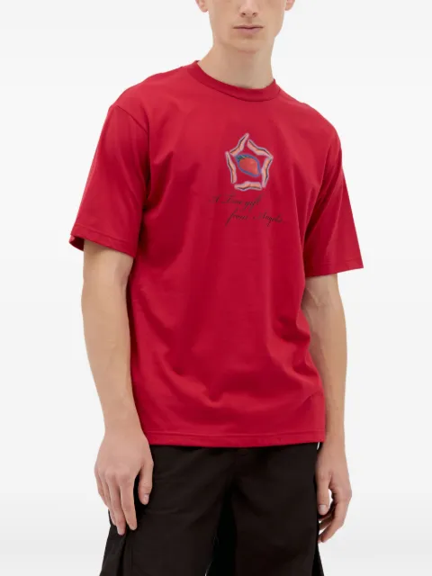 ICE & TECHNO graphic-print crewneck T-shirt Red IT24SSTEE03RED