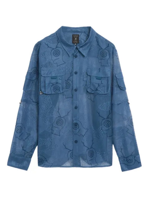 SOUTH2 WEST8 graphic-print shirt Blue BDP24T240040