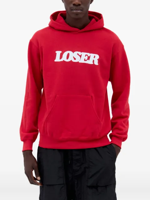 CONNIE COSTAS Loser print hoodie Red LOSERHOODIERED