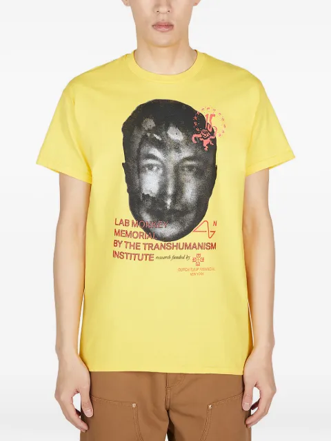 DTF.NYC 15 Monkeys graphic-print T-shirt Yellow 15M2