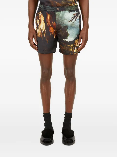 Death Cigarettes button-fastening shorts Blue DC021