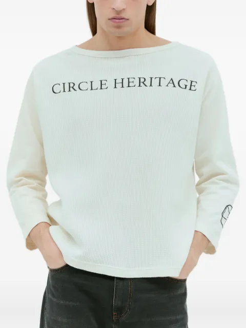 CIRCLE HERITAGE Thermal logo-detail top Neutrals 223020404WHITE