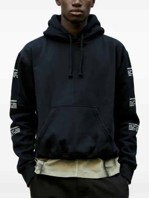 Space Available Plant Based graphic-print hoodie Black SAUPBH001BLK