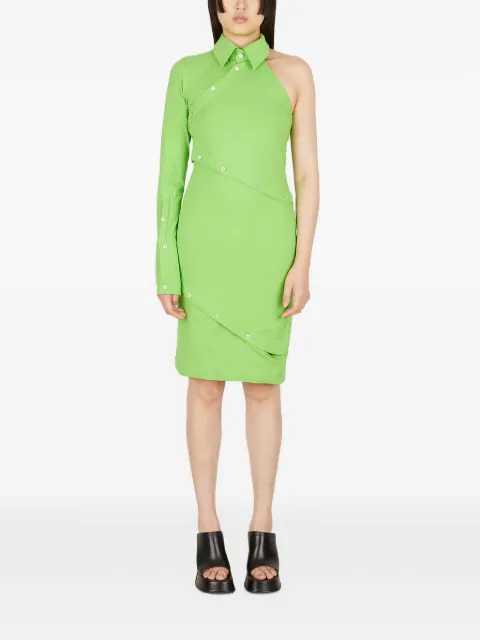 Ninamounah collar button cut-outs dress Green D03APPLEGREEN