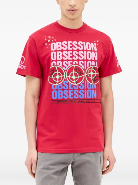 Nancy Ganz text-print crew-neck T-shirt Red NA053