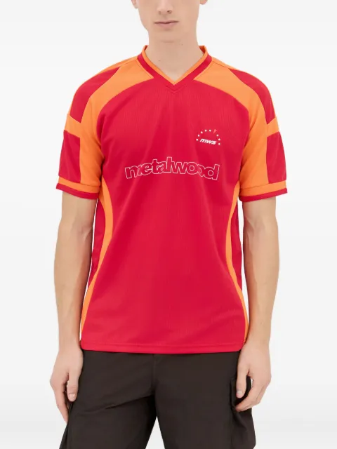 Metalwood Studio panelled logo T-shirt Red MWS2404100REDORG