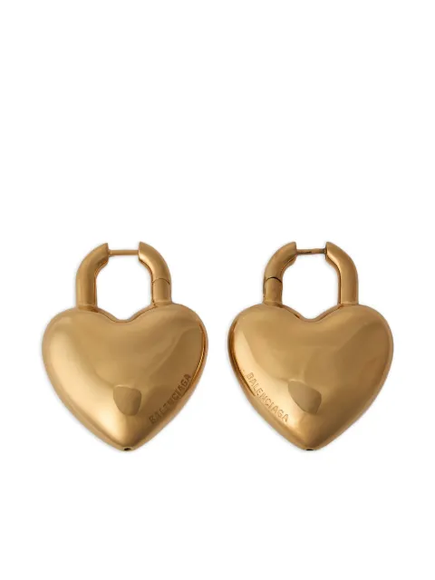 Balenciaga heart-shaped hoop earrings Gold 811884TZ6KG