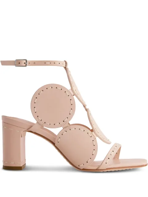 Bernardo Bernardo 1946 75mm New Moon circular-cutout sandals Pink NEWMOON75