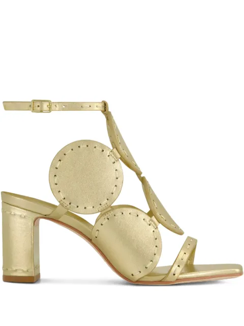 Bernardo Bernardo 1946 75mm New Moon circular-embellished sandals Gold NEWMOON75